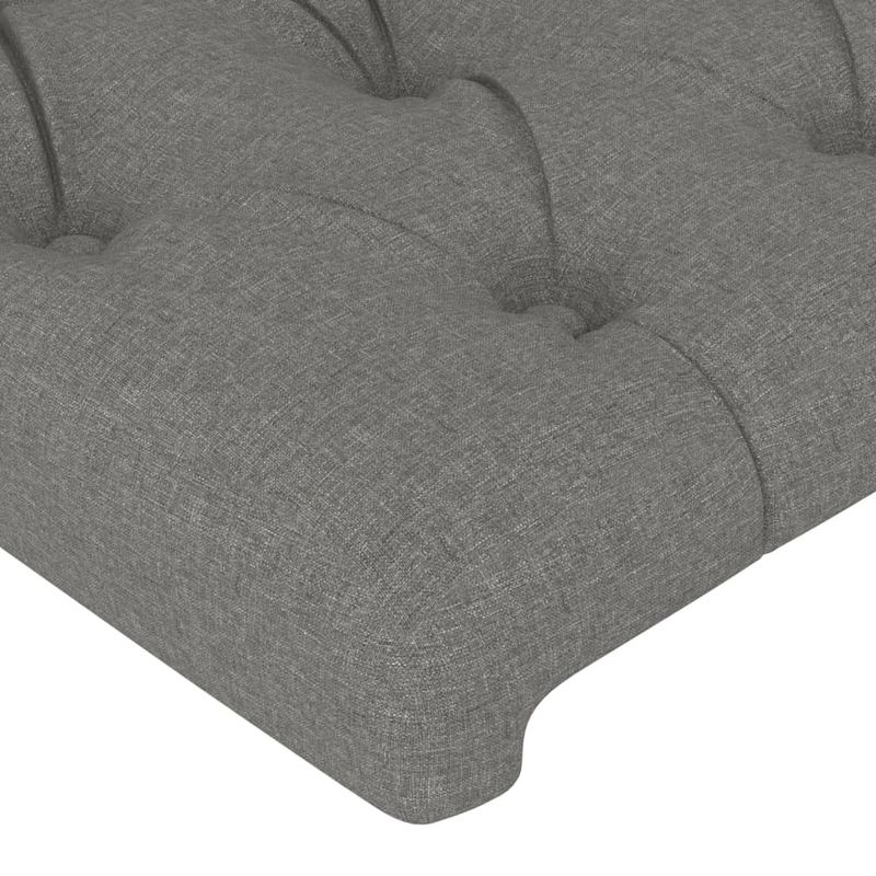Casa si Gradina - Mobilier - Paturi si accesorii - Accesorii paturi - Tablii de pat, 2 buc, gri inchis, 80x7x78/88 cm, textil - Infinity.ro