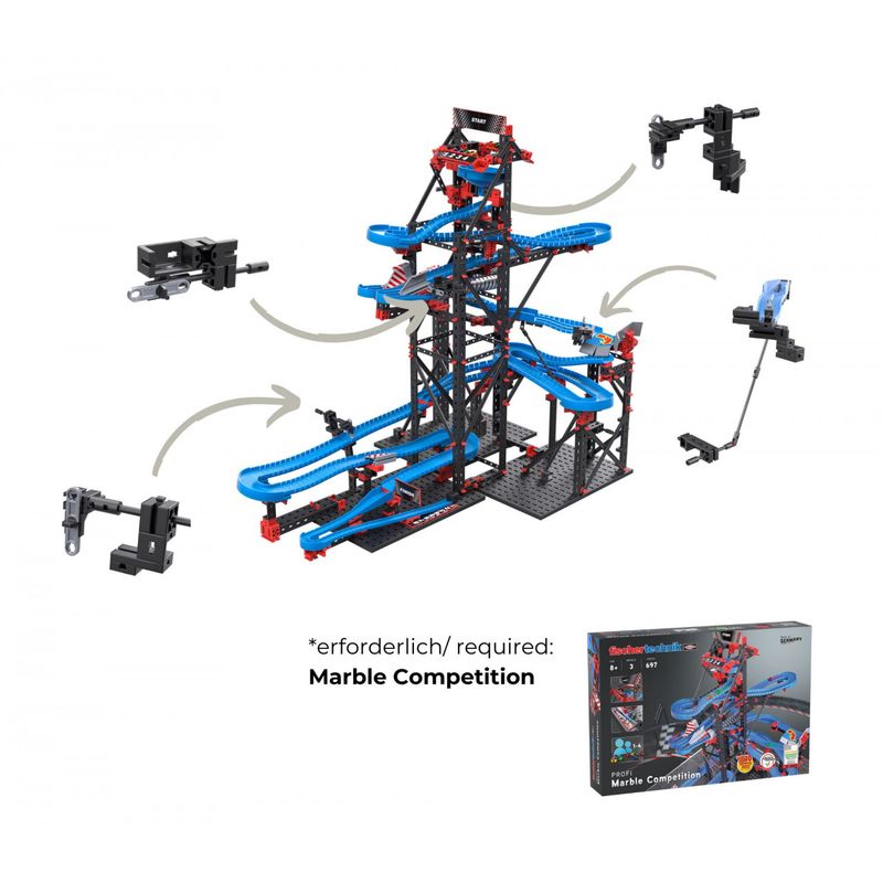 Jucarii, Copii si Bebe - Jucarii si jocuri - Seturi de constructie si cuburi - Seturi de constructie - Kit STEM Completare pentru Cursa cu bile metalice - Intrecerea, Fischertechnik - Infinity.ro