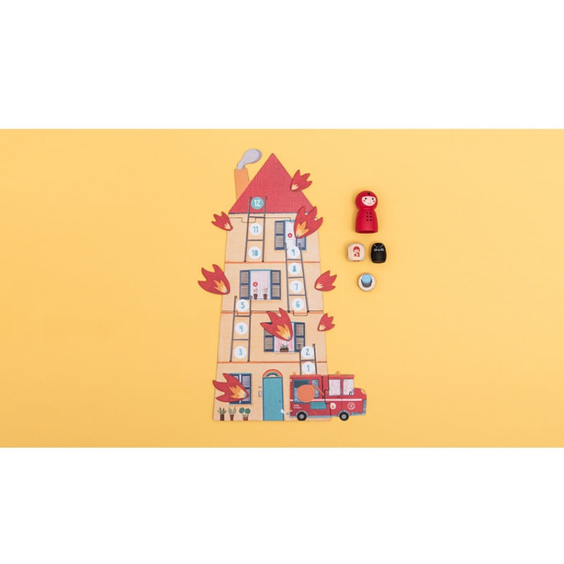 Jucarii, Copii si Bebe - Jucarii si jocuri - Jucarii & jocuri educative - Jocuri si jucarii educative - Pompierii salveaza pisica, joc de cooperare varianta de buzunar, Londji - Infinity.ro