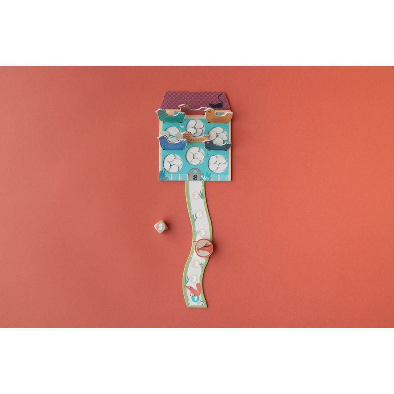 Jucarii, Copii si Bebe - Jucarii si jocuri - Jucarii & jocuri educative - Jucarii interactive - Joc de cooperare Cluck, cluck the fox, editia de buzunar, Londji - Infinity.ro