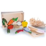Jucarii, Copii si Bebe - Jucarii si jocuri - Jucarii de rol - Bucatarii copii - Ladita cu fructe si legume, jucarie handmade Marc toys - Infinity.ro