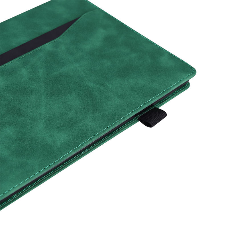Laptop, Telefoane si Tablete - Tablete si accesorii tablete - Accesorii Tablete - Huse tablete - Husa pentru iPad Pro 12.9 inch (2018, 2020, 2021, 2022), Buzunar pentru notite si carduri, Piele ecologica, Verde - Infinity.ro