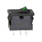 Casa si Gradina - Electrice - Accesorii electrice - Accesorii prize si intrerupatoare - Intrerupator basculant 1 circuit 3 pini OFF-ON LED verde 12V 15A cu retinere - Infinity.ro