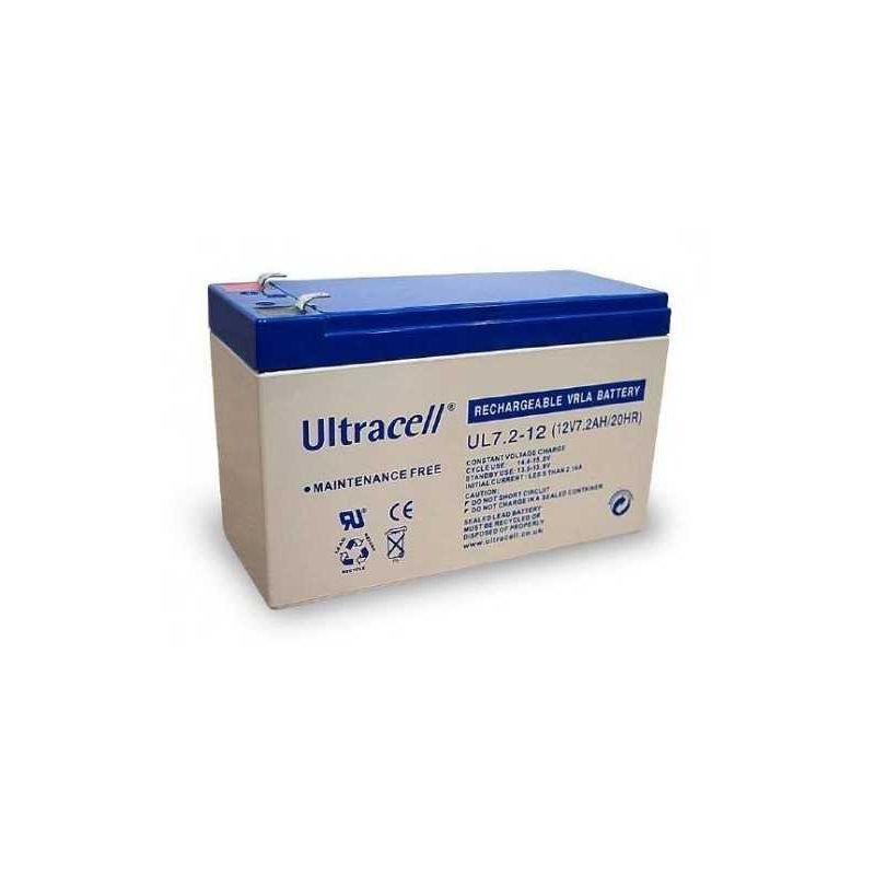 Casa si Gradina - Electrice - Accesorii electrice - Baterii, acumulatori si incarcatoare - Acumulator plumb acid 12V 7.2AH cu borne late Ultracell UL7.2-12 - Infinity.ro