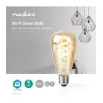 Casa si Gradina - Corpuri si surse de iluminat - Becuri si tuburi neon - Becuri - Bec Wi-Fi Smart LED cu filament E27 ST64 5.5W 350lm 1800-6500K Nedis - Infinity.ro
