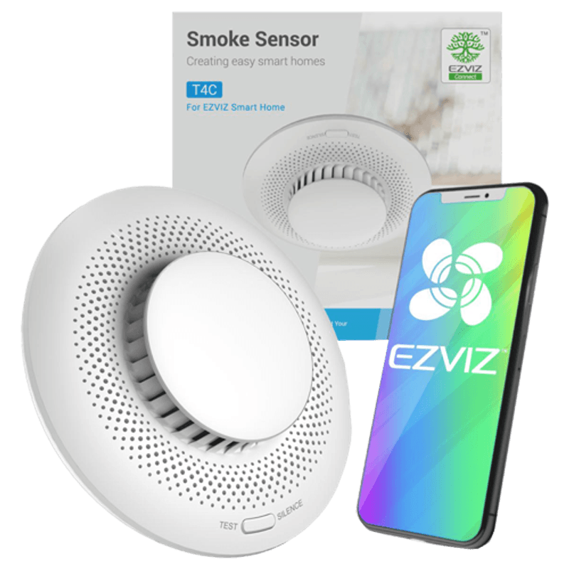 Casa si Gradina - Electrice - Smart Home - Centrale si module smart home - Senzor de fum Smart Home EZVIZ, avertizare optica si acustica, comunicare Wireless ZigBee CS-T4C - Infinity.ro