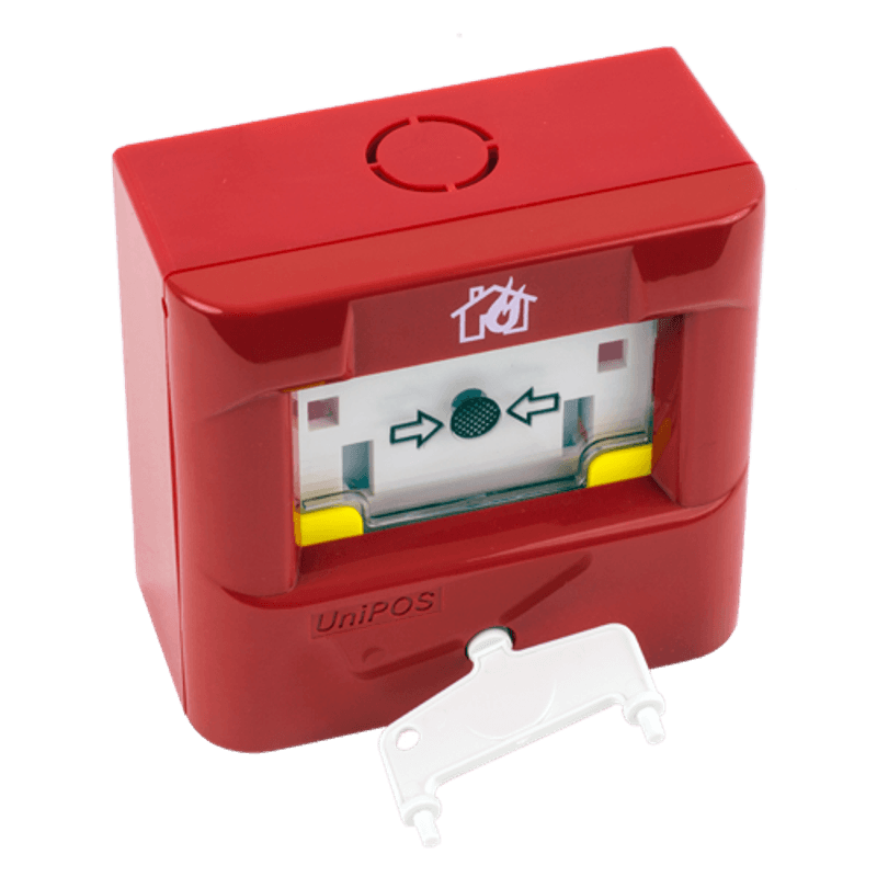 Casa si Gradina - Electrice - Smart Home - Accesorii control acces si supraveghere - Buton adresabil de alarmare incendiu - UNIPOS FD7150N - Infinity.ro