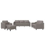 Casa si Gradina - Mobilier - Seturi de mobilier - Seturi living - Set de canapea cu perne, 4 piese, gri taupe, material textil - Infinity.ro
