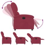Casa si Gradina - Mobilier - Scaune si fotolii - Fotolii - Fotoliu rabatabil electric, rosu vin, catifea - Infinity.ro