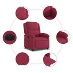 Casa si Gradina - Mobilier - Scaune si fotolii - Fotolii - Fotoliu rabatabil electric, rosu vin, catifea - Infinity.ro