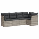 Casa si Gradina - Gradina si terasa - Mobilier exterior - Seturi mobila gradina - Set canapele de gradina cu perne, 5 piese gri deschis poliratan - Infinity.ro
