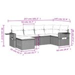 Casa si Gradina - Gradina si terasa - Mobilier exterior - Seturi mobila gradina - Set canapele de gradina cu perne, 6 piese gri deschis poliratan - Infinity.ro