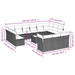 Casa si Gradina - Gradina si terasa - Mobilier exterior - Seturi mobila gradina - Set mobilier de gradina cu perne,14 piesegri deschis, poliratan - Infinity.ro