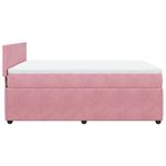 Casa si Gradina - Mobilier - Paturi si accesorii - Paturi - Pat box spring cu saltea, roz, 140x200 cm, catifea - Infinity.ro