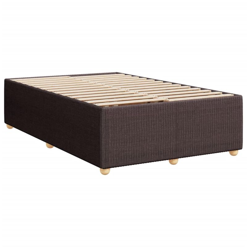 Casa si Gradina - Mobilier - Paturi si accesorii - Paturi - Pat box spring cu saltea, maro inchis, 120x200 cm, textil - Infinity.ro