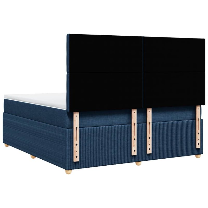 Casa si Gradina - Mobilier - Paturi si accesorii - Paturi - Pat box spring cu saltea, albastru, 180x200 cm, material textil - Infinity.ro