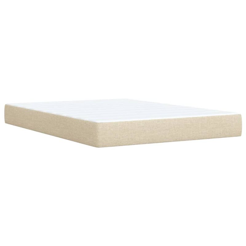 Casa si Gradina - Mobilier - Paturi si accesorii - Paturi - Pat box spring cu saltea, crem, 160x200 cm, material textil - Infinity.ro