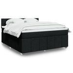 Casa si Gradina - Mobilier - Paturi si accesorii - Paturi - Pat box spring cu saltea, negru, 180x200 cm, catifea - Infinity.ro
