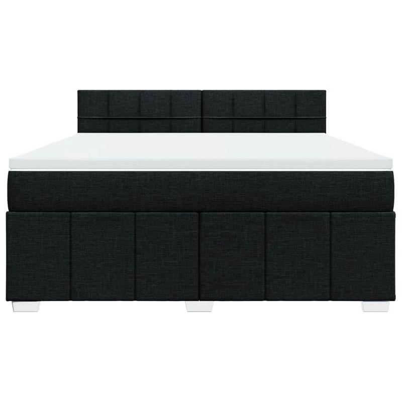 Casa si Gradina - Mobilier - Paturi si accesorii - Paturi - Pat box spring cu saltea, negru, 180x200 cm, catifea - Infinity.ro