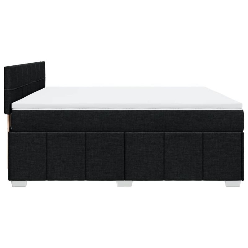Casa si Gradina - Mobilier - Paturi si accesorii - Paturi - Pat box spring cu saltea, negru, 180x200 cm, catifea - Infinity.ro