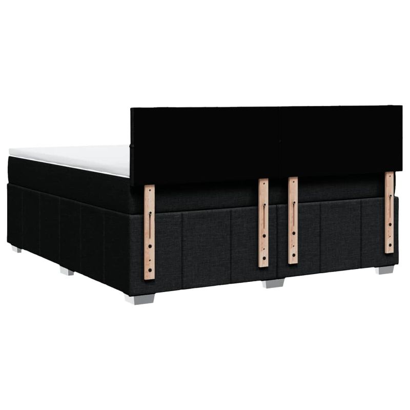 Casa si Gradina - Mobilier - Paturi si accesorii - Paturi - Pat box spring cu saltea, negru, 180x200 cm, catifea - Infinity.ro