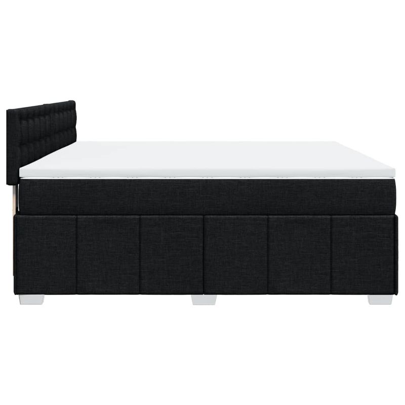 Casa si Gradina - Mobilier - Paturi si accesorii - Paturi - Pat box spring cu saltea, negru, 180x200 cm, catifea - Infinity.ro