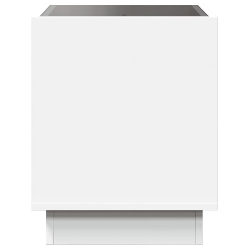 Casa si Gradina - Mobilier - Comode si corpuri - Noptiere - Noptiera cu LED infinity, alb, 50x50x50 cm - Infinity.ro