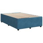 Casa si Gradina - Mobilier - Paturi si accesorii - Paturi - Pat box spring cu saltea, albastru, 120x200 cm, catifea - Infinity.ro