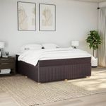 Casa si Gradina - Mobilier - Paturi si accesorii - Paturi - Pat continental cu saltea maro inchis 180x200cm material textil - Infinity.ro