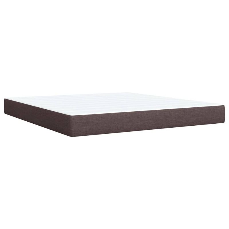 Casa si Gradina - Mobilier - Paturi si accesorii - Paturi - Pat continental cu saltea maro inchis 180x200cm material textil - Infinity.ro