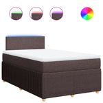 Casa si Gradina - Mobilier - Paturi si accesorii - Paturi - Pat box spring cu saltea, maro inchis, 120x200 cm, textil - Infinity.ro