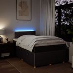 Casa si Gradina - Mobilier - Paturi si accesorii - Paturi - Pat box spring cu saltea, maro inchis, 120x200 cm, textil - Infinity.ro