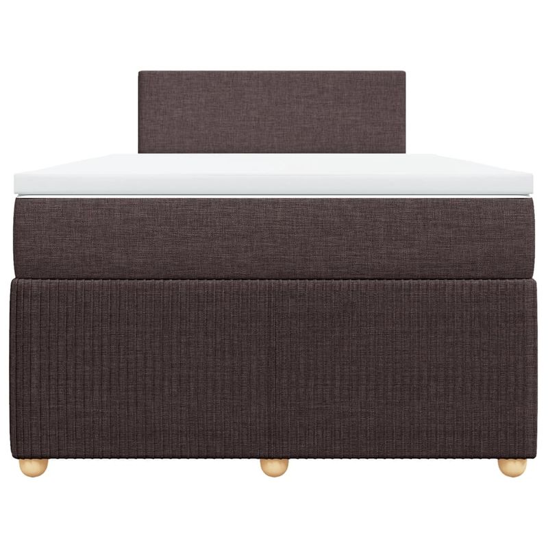 Casa si Gradina - Mobilier - Paturi si accesorii - Paturi - Pat box spring cu saltea, maro inchis, 120x200 cm, textil - Infinity.ro