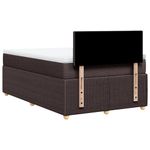 Casa si Gradina - Mobilier - Paturi si accesorii - Paturi - Pat box spring cu saltea, maro inchis, 120x200 cm, textil - Infinity.ro
