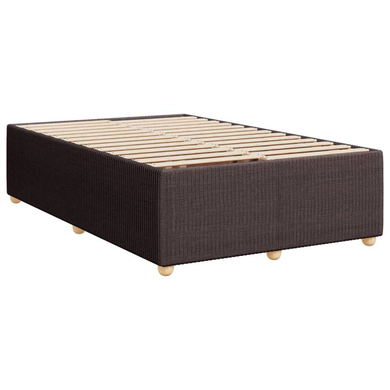 Casa si Gradina - Mobilier - Paturi si accesorii - Paturi - Pat box spring cu saltea, maro inchis, 120x200 cm, textil - Infinity.ro