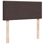Casa si Gradina - Mobilier - Paturi si accesorii - Paturi - Pat box spring cu saltea, maro inchis, 120x200 cm, textil - Infinity.ro