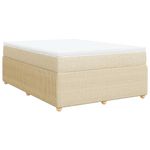 Casa si Gradina - Mobilier - Paturi si accesorii - Paturi - Pat continental cu saltea, crem, 140x200 cm, material textil - Infinity.ro