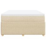 Casa si Gradina - Mobilier - Paturi si accesorii - Paturi - Pat continental cu saltea, crem, 140x200 cm, material textil - Infinity.ro