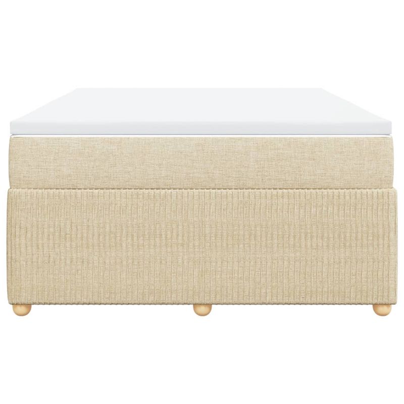 Casa si Gradina - Mobilier - Paturi si accesorii - Paturi - Pat continental cu saltea, crem, 140x200 cm, material textil - Infinity.ro