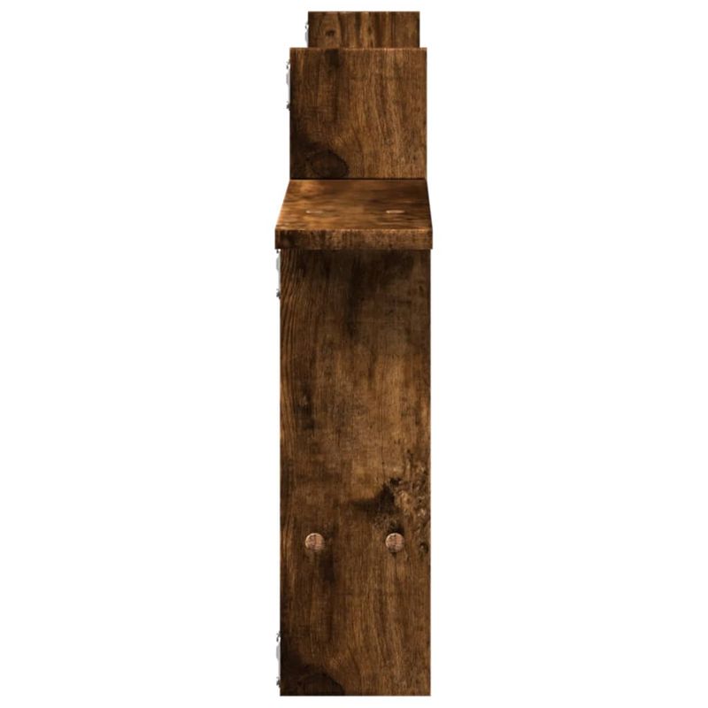 Casa si Gradina - Mobilier - Biblioteci si rafturi - Rafturi - Rafturi perete 2 buc. stejar fumuriu 50x12x50 cm lemn prelucrat - Infinity.ro