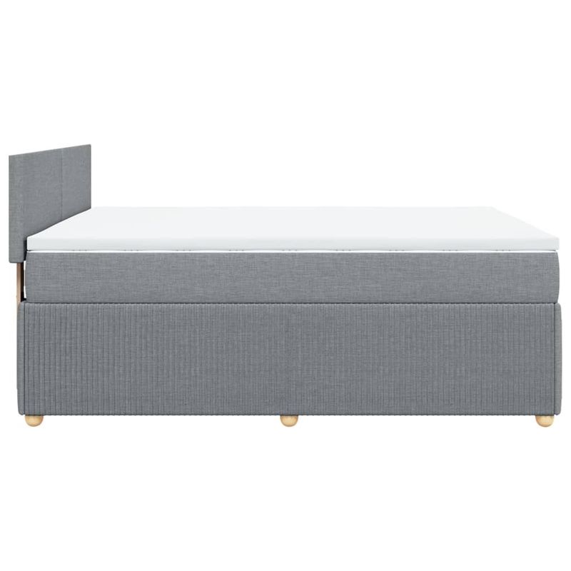 Casa si Gradina - Mobilier - Paturi si accesorii - Paturi - Pat continental, gri deschis, 140x200 cm, material textil - Infinity.ro