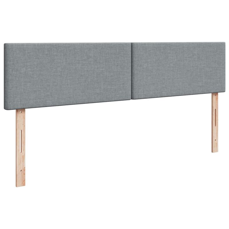 Casa si Gradina - Mobilier - Paturi si accesorii - Paturi - Pat box spring cu saltea, gri deschis, 200x200 cm, textil - Infinity.ro