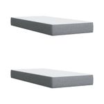 Casa si Gradina - Mobilier - Paturi si accesorii - Paturi - Pat box spring cu saltea, gri deschis, 200x200 cm, textil - Infinity.ro