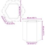 Casa si Gradina - Gradinarit si plante - Plante si ghivece - Ghivece si suporturi - Jardiniera de gradina alb 46x40x45 cm otel hexagonal - Infinity.ro