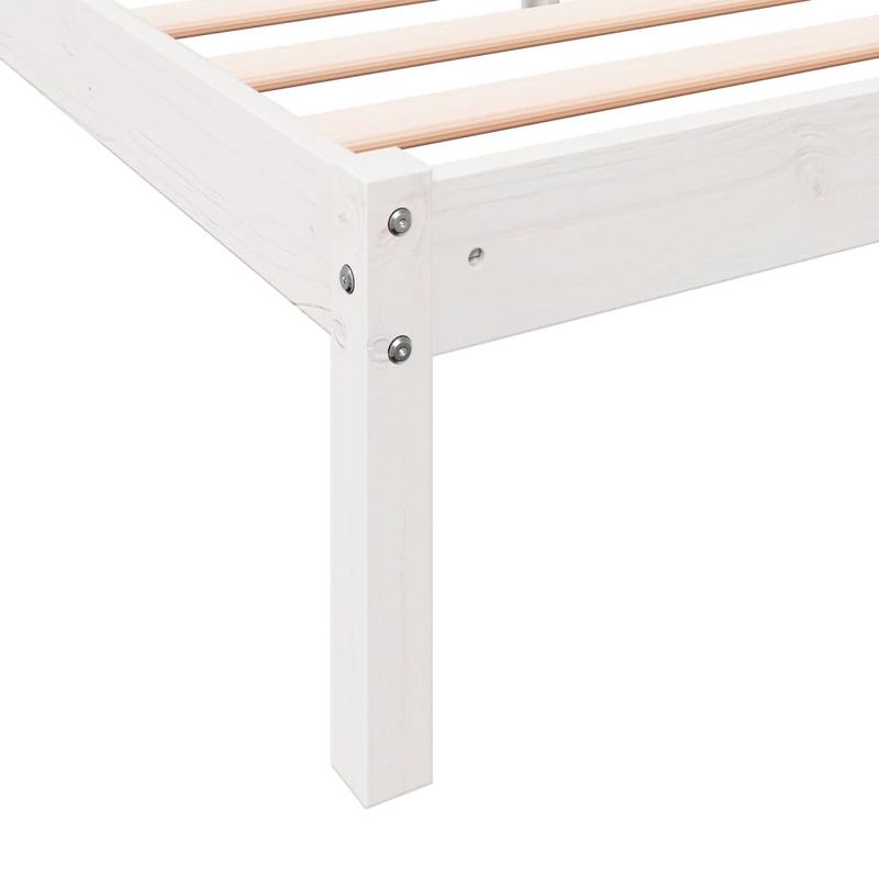 Casa si Gradina - Mobilier - Paturi si accesorii - Paturi - Cadru pat foarte lung fara saltea alb 160x220 cm lemn masiv pin - Infinity.ro
