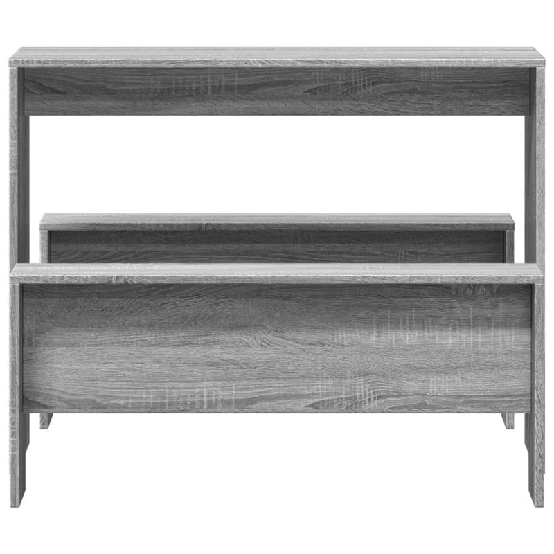 Casa si Gradina - Mobilier - Seturi de mobilier - Seturi mese si scaune - Set masa si banci bucatarie 3 piese, gri sonoma, lemn prelucrat - Infinity.ro