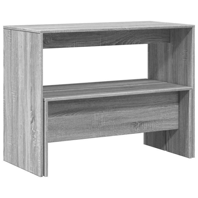 Casa si Gradina - Mobilier - Seturi de mobilier - Seturi mese si scaune - Set masa si banci bucatarie 3 piese, gri sonoma, lemn prelucrat - Infinity.ro
