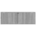 Casa si Gradina - Mobilier - Comode si corpuri - Comode - Dulap TV de perete cu lumini LED, gri sonoma, 100x31x35 cm - Infinity.ro