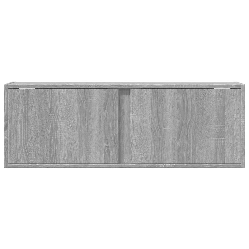 Casa si Gradina - Mobilier - Comode si corpuri - Comode - Dulap TV de perete cu lumini LED, gri sonoma, 100x31x35 cm - Infinity.ro