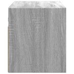 Casa si Gradina - Mobilier - Comode si corpuri - Comode - Dulap TV de perete cu lumini LED, gri sonoma, 100x31x35 cm - Infinity.ro